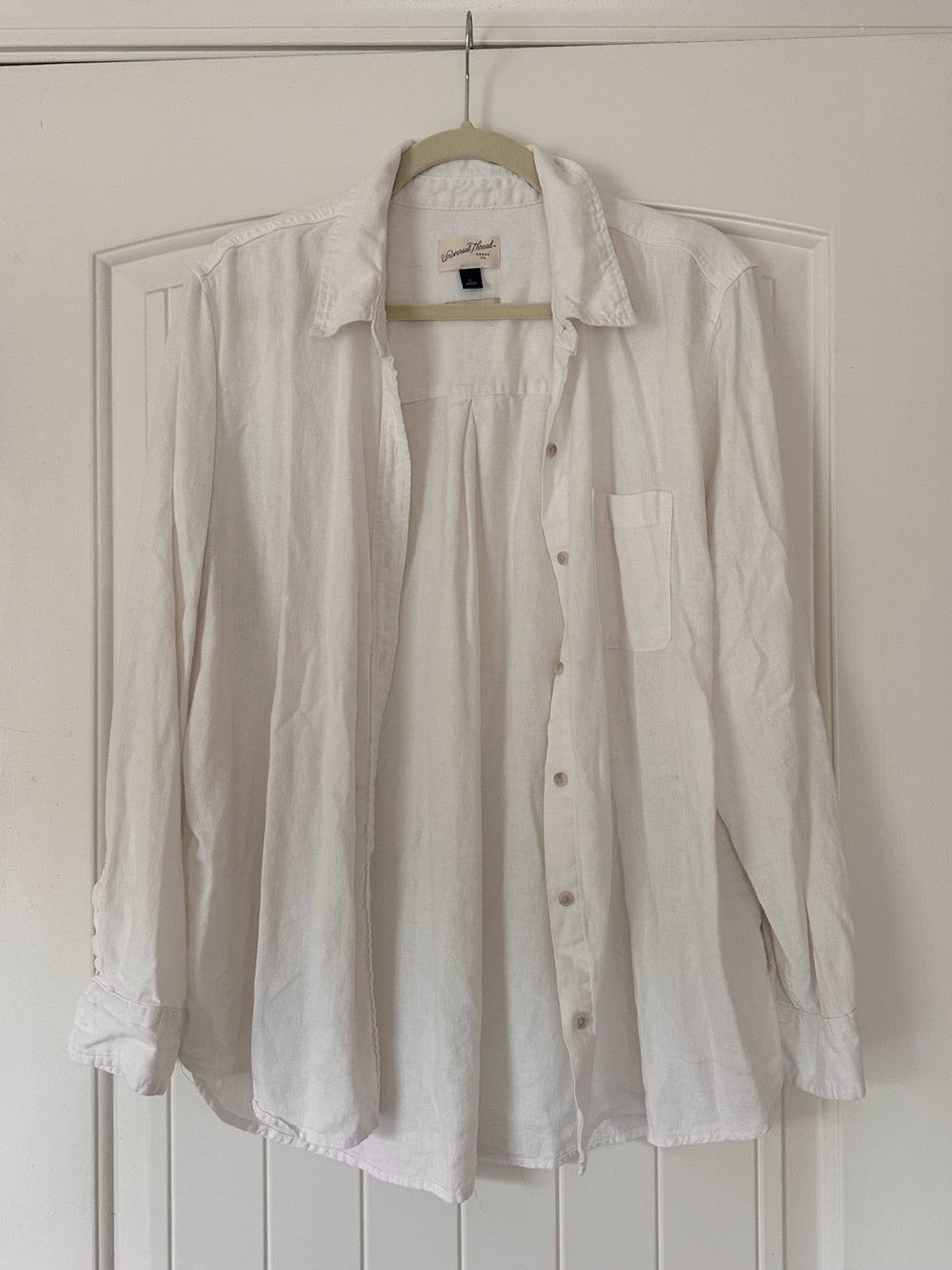 Universal Thread White Linen Button Down Shirt